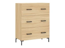 Aparador de madera de ingeniería roble Sonoma 69,5x34x90 cm