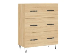 Aparador de madera de ingeniería roble Sonoma 69,5x34x90 cm
