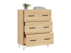 Aparador de madera de ingeniería roble Sonoma 69,5x34x90 cm