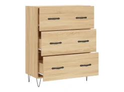 Aparador de madera de ingeniería roble Sonoma 69,5x34x90 cm