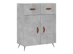 Aparador de madera de ingeniería gris hormigón 69,5x34x90 cm ES89684