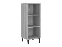 Aparador de madera de ingeniería gris Sonoma 34,5x32,5x90 cm ES79650