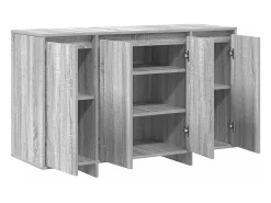 Aparador de madera de ingeniería gris Sonoma 120 x 41 x 75 cm