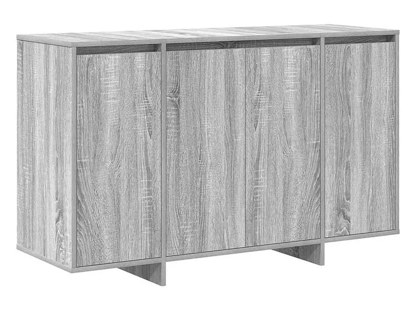Aparador de madera de ingeniería gris Sonoma 120 x 41 x 75 cm