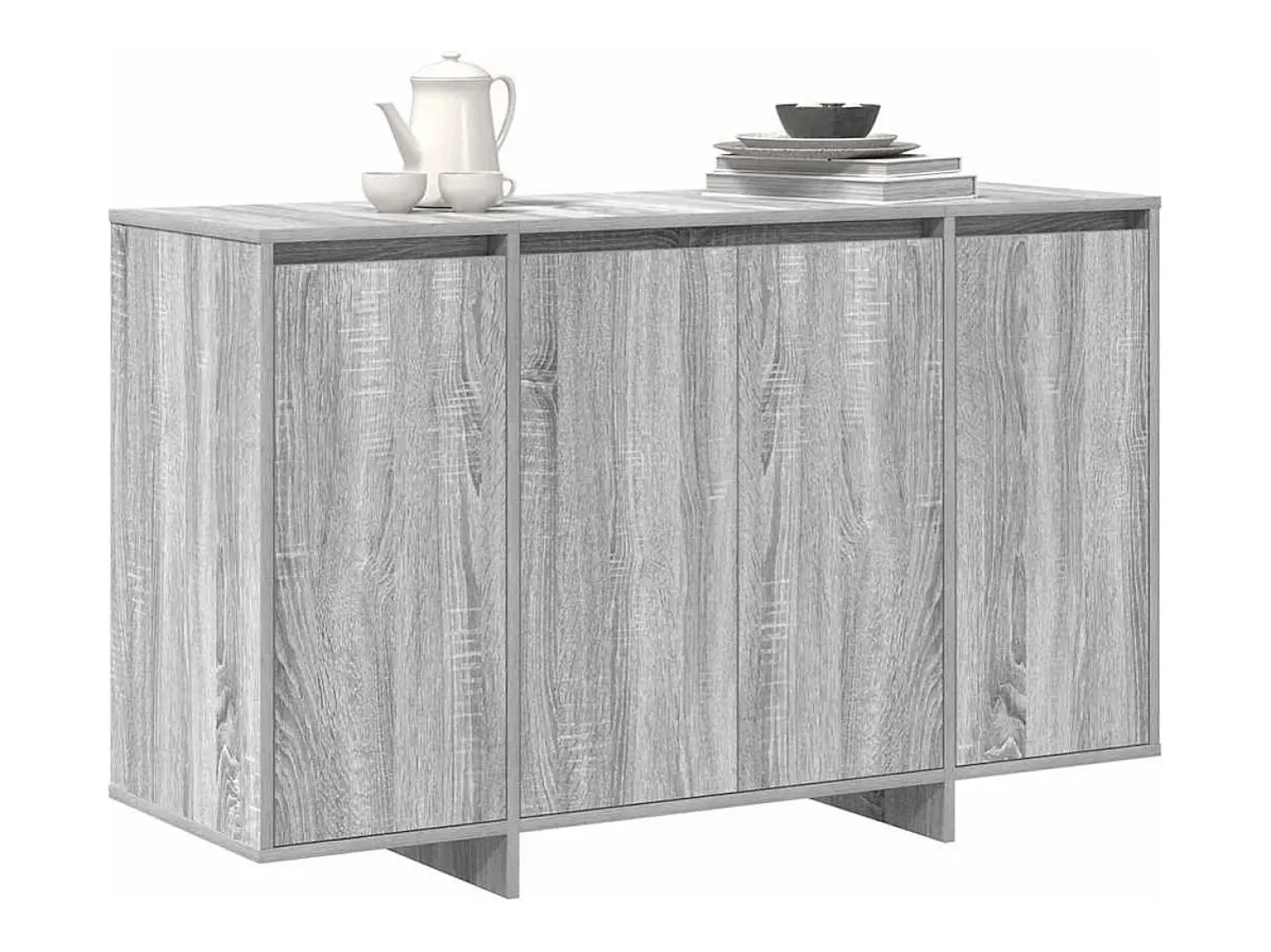 Aparador de madera de ingeniería gris Sonoma 120 x 41 x 75 cm