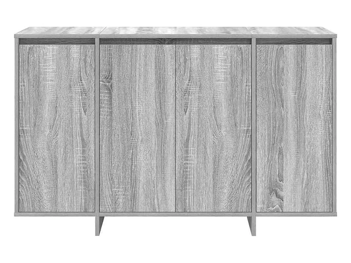 Aparador de madera de ingeniería gris Sonoma 120 x 41 x 75 cm