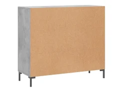 Aparador de madera de ingeniería gris hormigón 90x34x80 cm