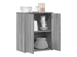 Aparador de madera de ingeniería gris Sonoma 60x31x70 cm