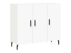 Aparador de madera de ingeniería blanco 90x34x80 cm ES36667