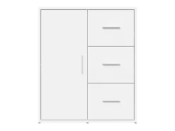 Aparador de madera de ingeniería 2 uds blanco 60x31x70 cm