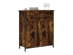 Aparador de madera de ingeniería roble ahumado 70x30x80 cm ES33010