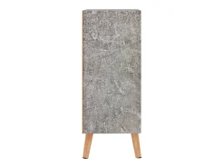 Aparador de madera de ingeniería gris hormigón 60x30x72 cm