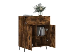 Aparador de madera de ingeniería roble ahumado 69,5x34x90 cm ES95356