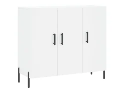 Aparador de madera de ingeniería blanco 90x34x80 cm ES39461