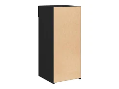 Aparador de madera de ingeniería negro 40x42,5x93 cm