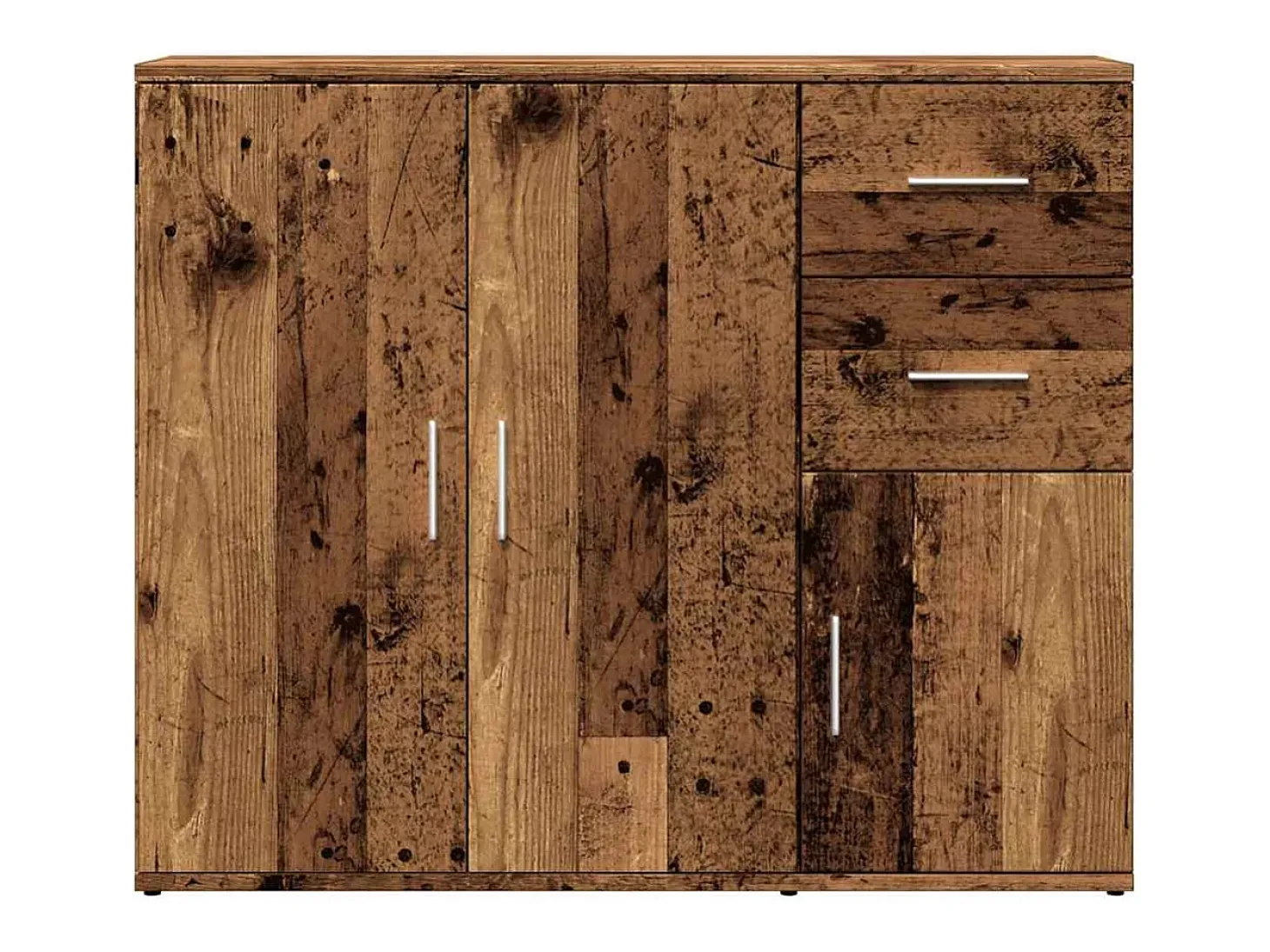 Aparador de madera de ingeniería envejecida 91x29,5x75 cm