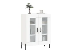 Aparador de madera de ingeniería blanco 69,5x34x90 cm ES89065