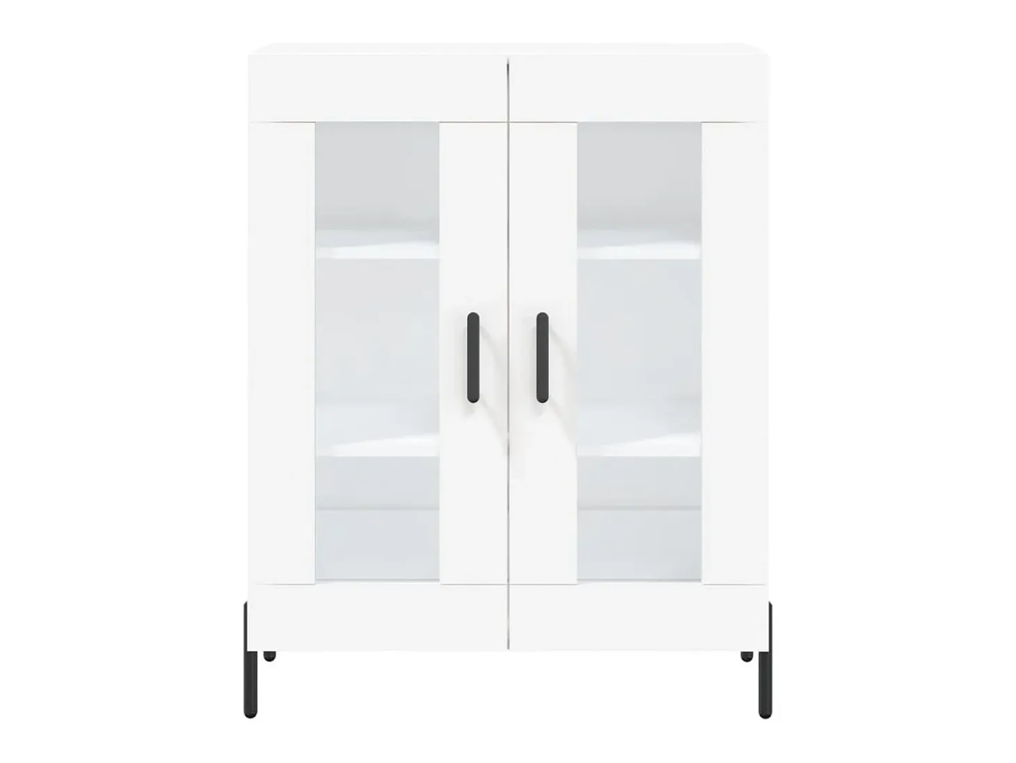 Aparador de madera de ingeniería blanco 69,5x34x90 cm ES89065