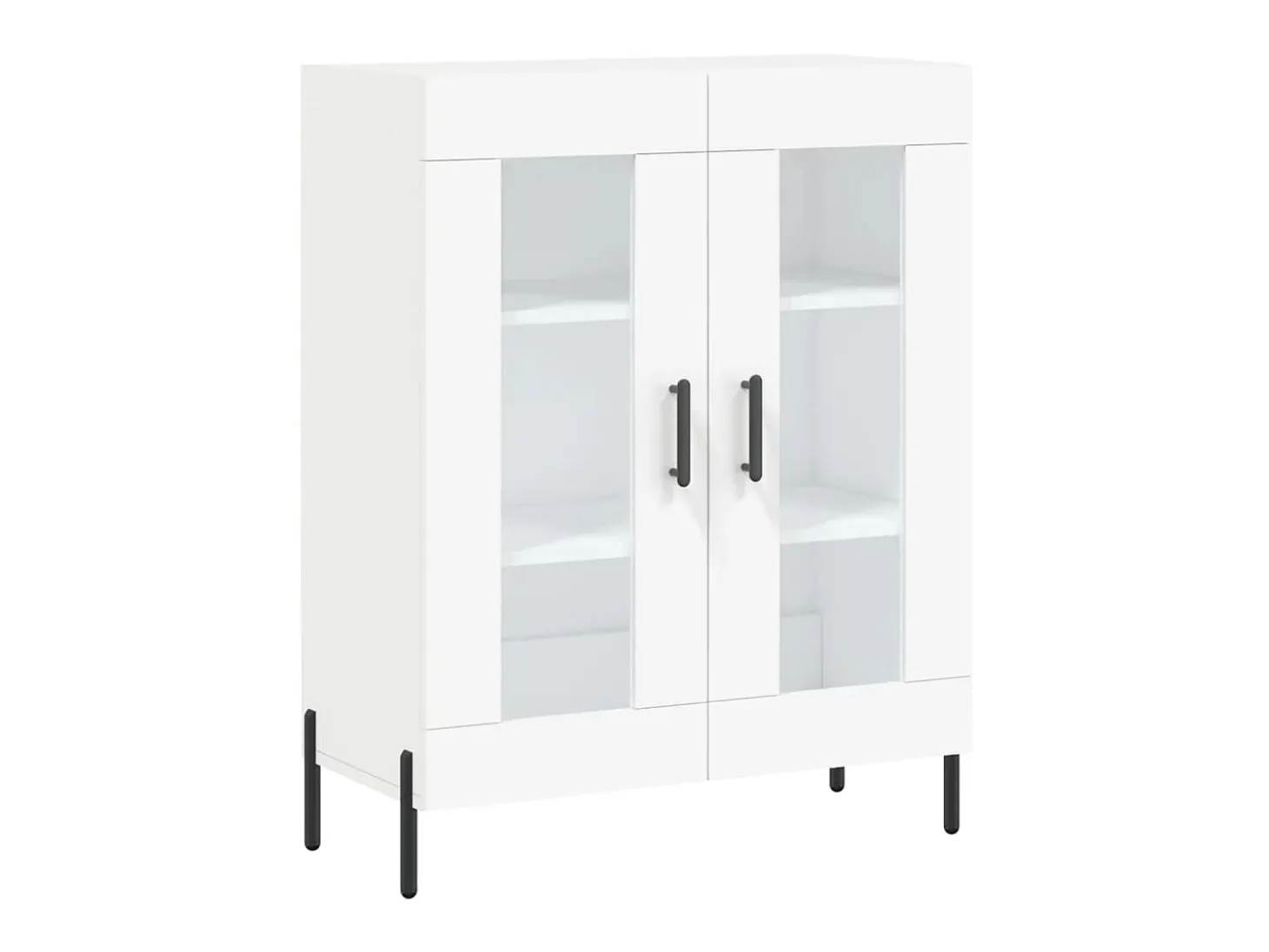 Aparador de madera de ingeniería blanco 69,5x34x90 cm ES89065
