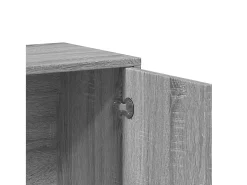 Aparador de madera de ingeniería 2 uds gris Sonoma 60x31x70 cm
