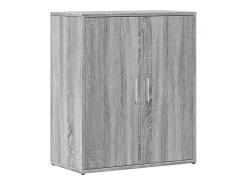 Aparador de madera de ingeniería 2 uds gris Sonoma 60x31x70 cm
