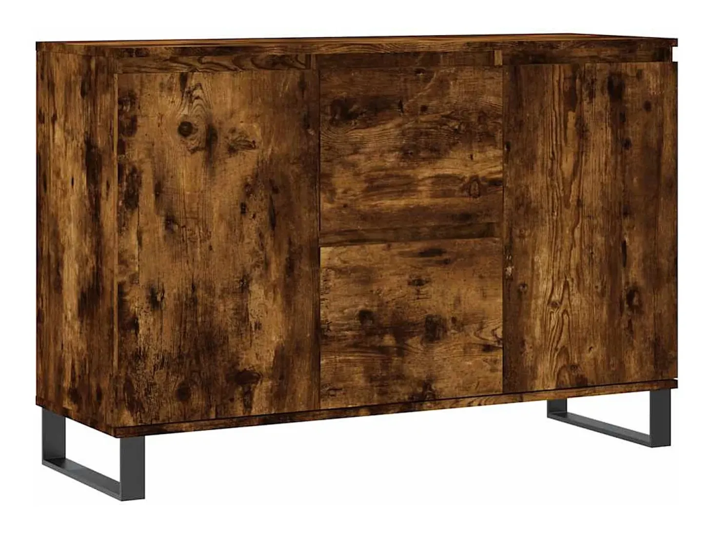 Aparador de madera de ingeniería roble ahumado 101,5x35x70 cm