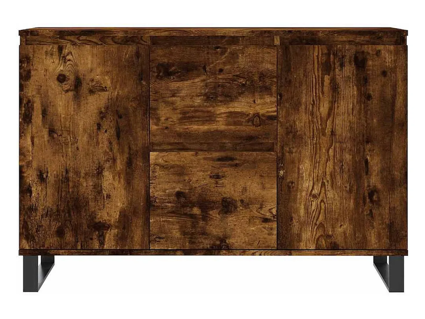 Aparador de madera de ingeniería roble ahumado 101,5x35x70 cm