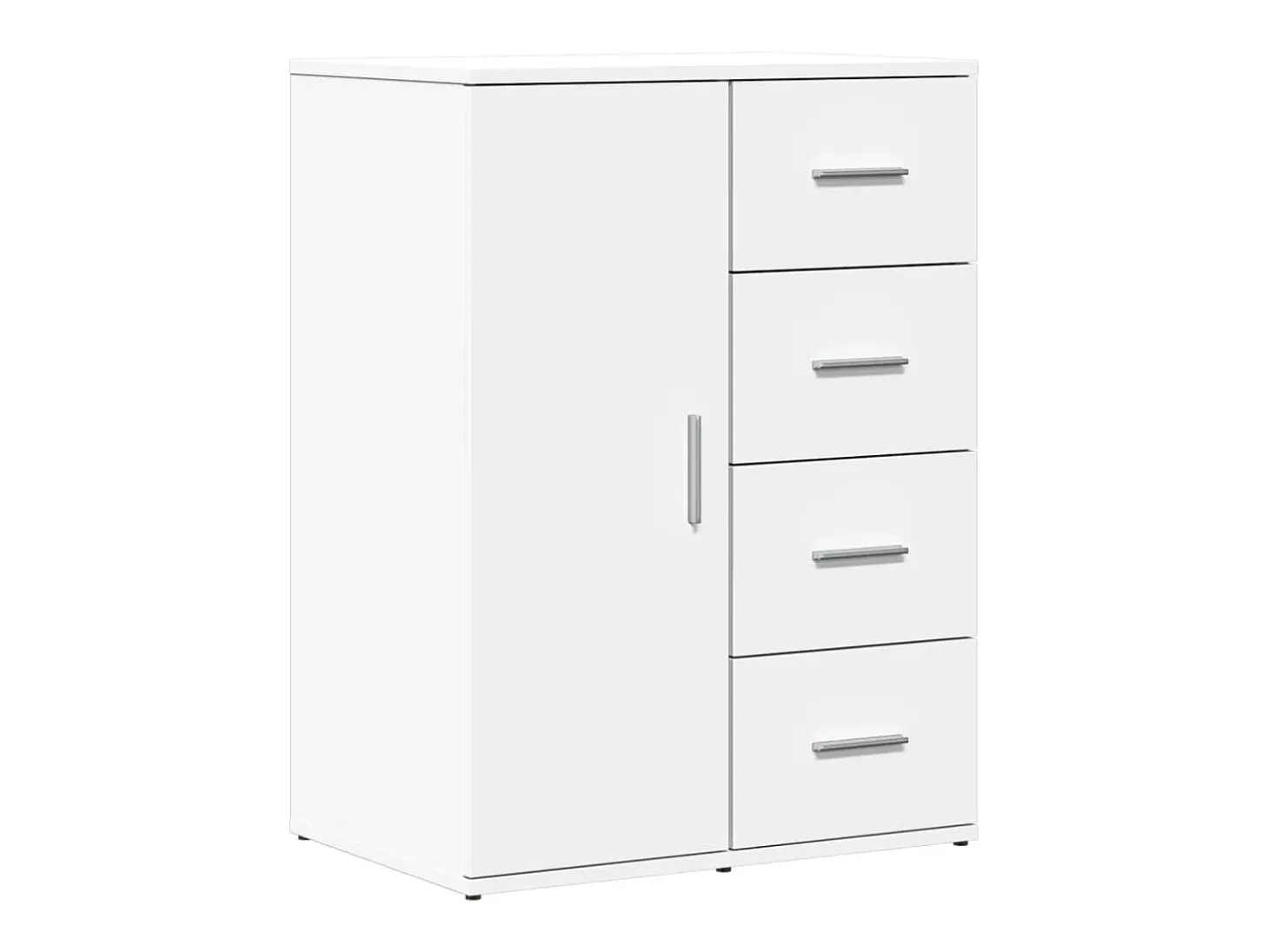 Aparador de madera de ingeniería blanco 59x39x80 cm ES560514