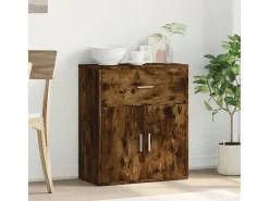 Aparador de madera de ingeniería roble ahumado 60x31x70 cm ES248210