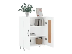 Aparador de madera de ingeniería blanco 69,5x34x90 cm ES68921