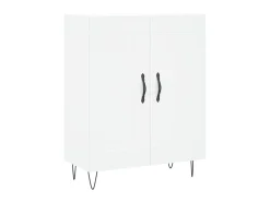 Aparador de madera de ingeniería blanco 69,5x34x90 cm ES68921