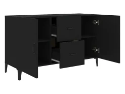 Aparador de madera de ingeniería negro 100x36x60 cm