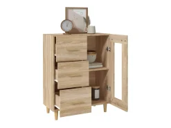 Aparador de madera de ingeniería roble Sonoma 69,5x34x90 cm ES88641