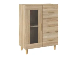 Aparador de madera de ingeniería roble Sonoma 69,5x34x90 cm ES88641