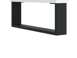 Aparador de madera de ingeniería blanco 101,5x35x70 cm