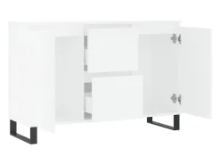 Aparador de madera de ingeniería blanco 101,5x35x70 cm