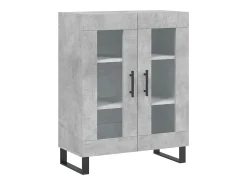 Aparador de madera de ingeniería gris hormigón 69,5x34x90 cm