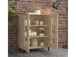 Aparador de madera de ingeniería roble Sonoma 69,5x34x90 cm