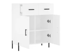 Aparador de madera de ingeniería blanco 69,5x34x90 cm ES46049