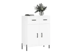 Aparador de madera de ingeniería blanco 69,5x34x90 cm ES46049