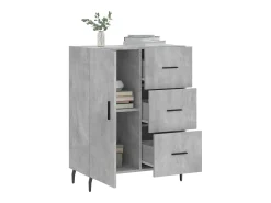 Aparador de madera de ingeniería gris hormigón 69,5x34x90 cm