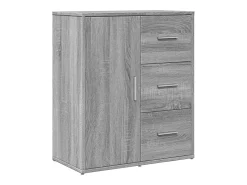 Aparador de madera de ingeniería 2 uds gris Sonoma 60x31x70 cm