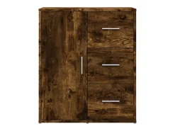 Aparador de madera de ingeniería roble ahumado 60x31x70 cm ES756690