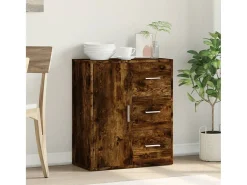 Aparador de madera de ingeniería roble ahumado 60x31x70 cm ES756690