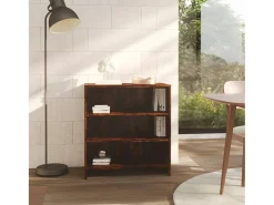 Aparador de madera de ingeniería roble ahumado 70x40,5x75 cm ES552364