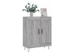 Aparador de madera de ingeniería gris Sonoma 69,5x34x90 cm