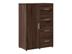 Aparador de madera de ingeniería roble marrón 60x31x84 cm