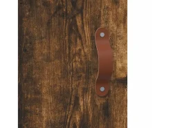 Aparador de madera de ingeniería roble ahumado 90x34x80 cm