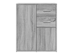 Aparador de madera de ingeniería gris Sonoma 60x31x70 cm ES632039