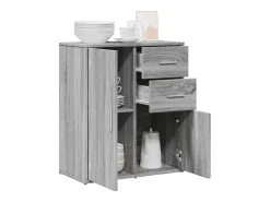 Aparador de madera de ingeniería gris Sonoma 60x31x70 cm ES632039